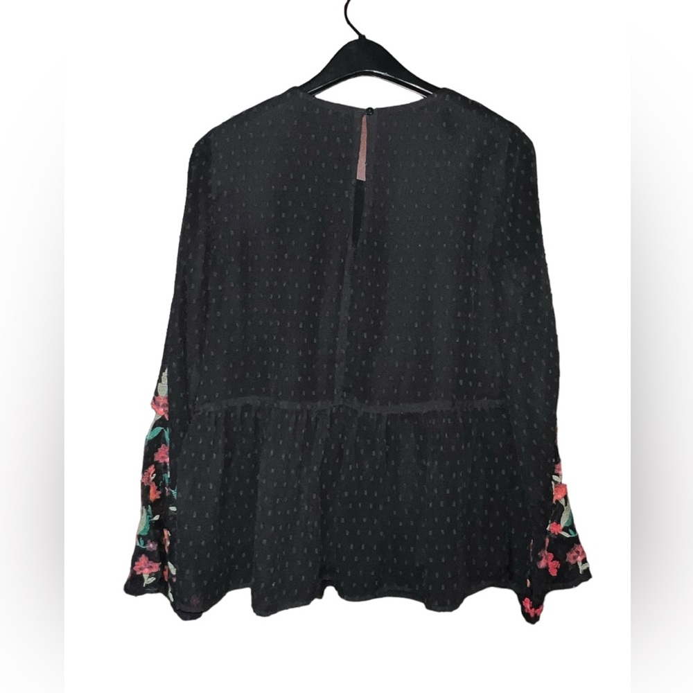 American Eagle Outfitters Floral Long Sleeve Blouse Women’s Medium - Picture 2 of 5